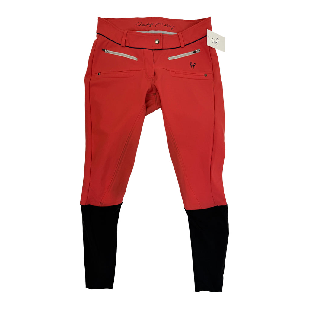 Horse Pilot 'X-Balance' Breeches in Salmon
