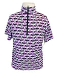 Kerrits Ice Fil Short Sleeve in Purple/Multi Horses - Children's Large
