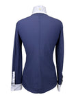 Asmar Equestrian Mesh Long Sleeve Show Shirt in Deep Navy/White