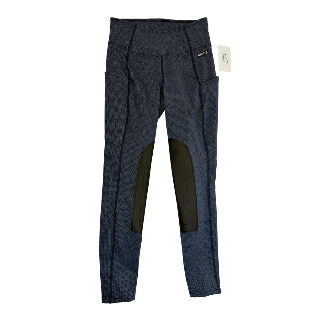 Kerrits 'Fleece Lite II' Tights in Navy Harringbone