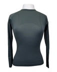 Barn Babe Long Sleeve Seamless Schooling Top in Moss - Women's Small