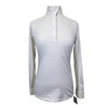 Essex Classics Talent Yarn Long Sleeve Show Shirt in White/Flowering Ivy