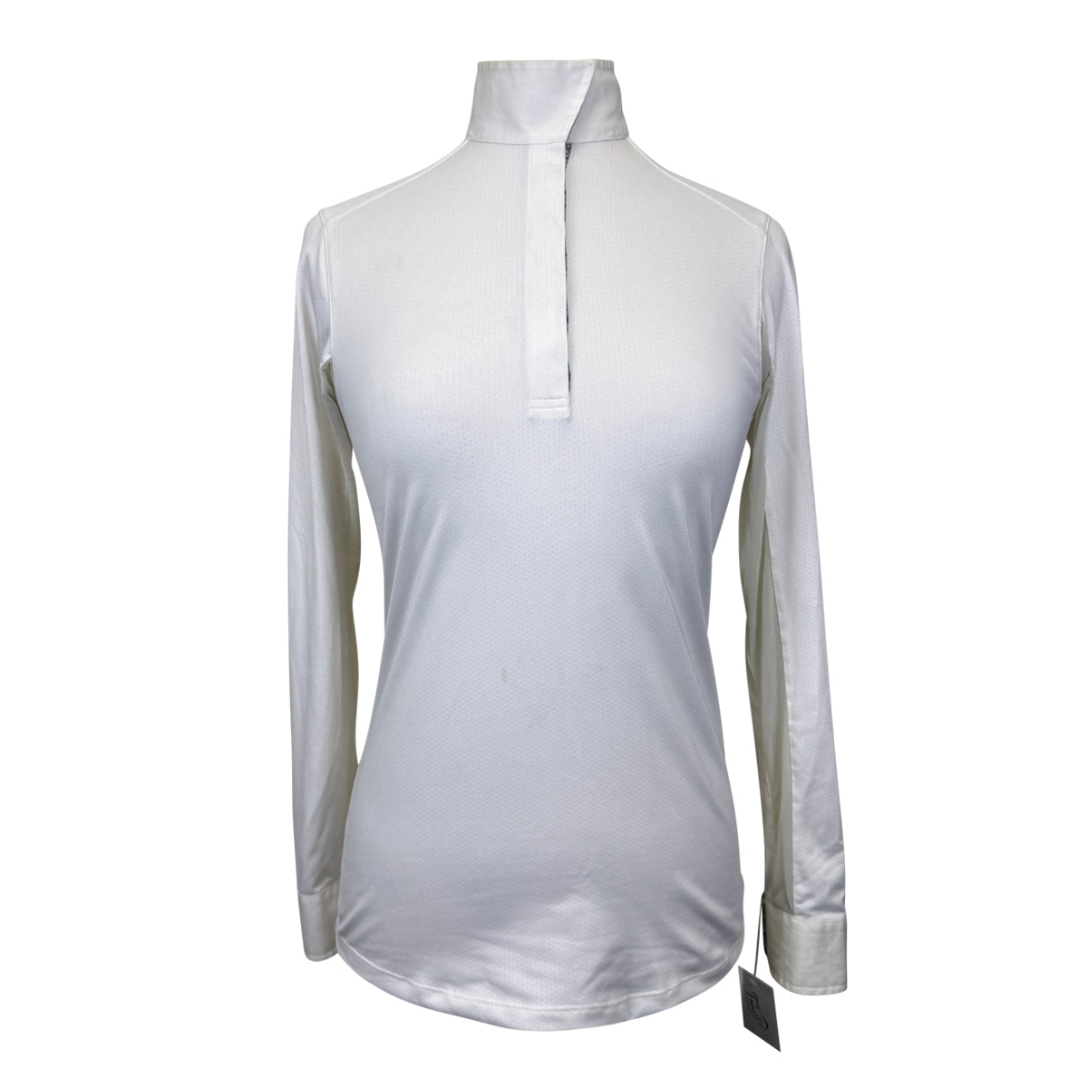 Essex Classics Talent Yarn Long Sleeve Show Shirt in White/Flowering Ivy