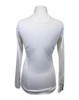 Essex Classics Talent Yarn Long Sleeve Show Shirt in White/Flowering Ivy