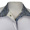 Essex Classics Talent Yarn Long Sleeve Show Shirt in White/Flowering Ivy