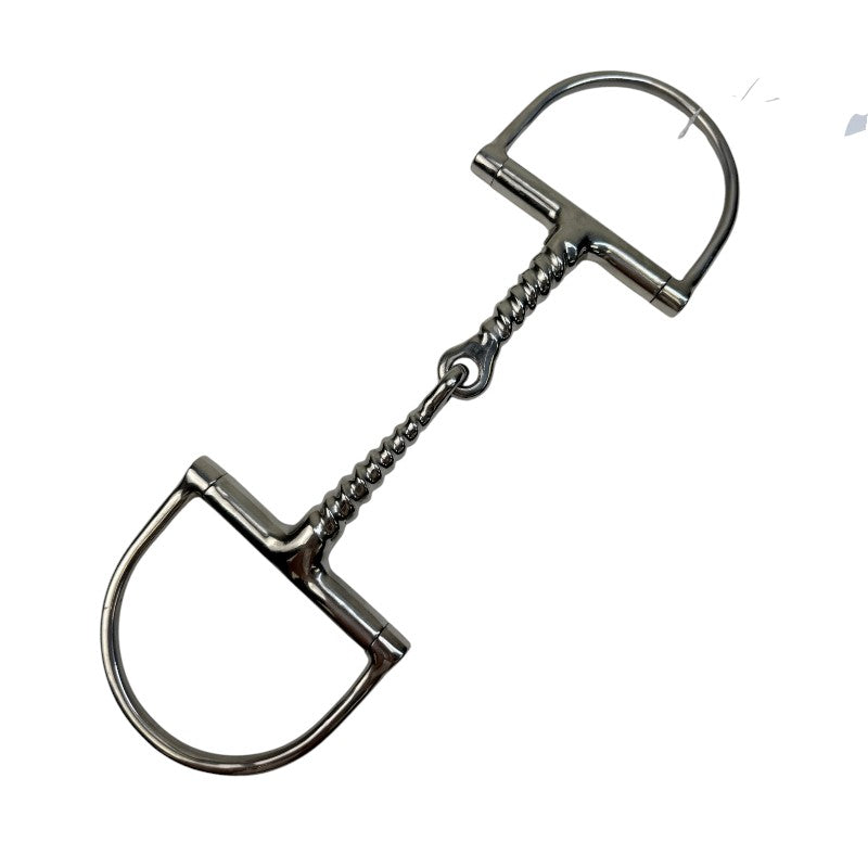 Corkscrew Dee Ring Snaffle in Stainless Steel