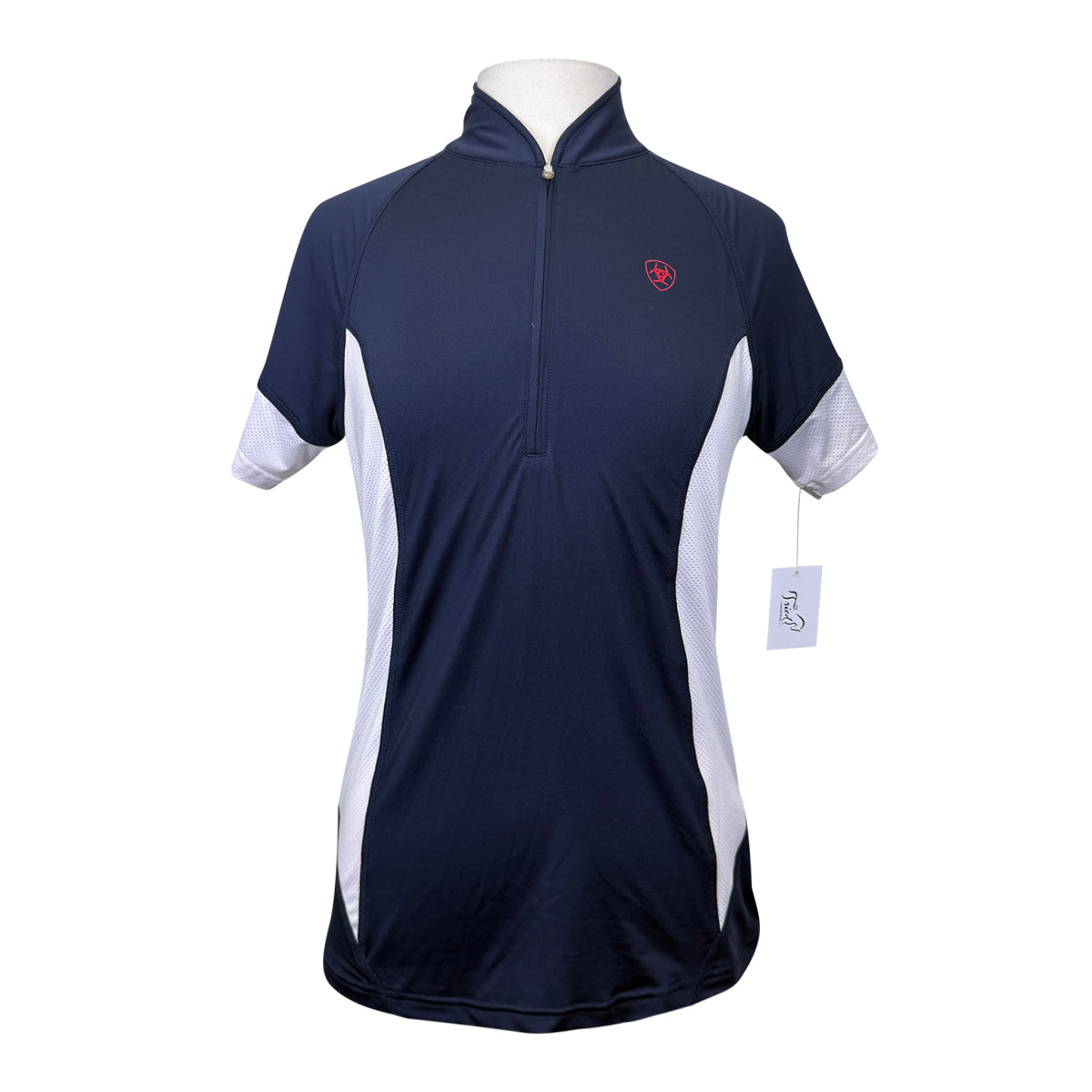 Ariat 'Cambria' SS Jersey Shirt in Navy/White