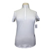 Essex Classics Talent Yarn Short Sleeve Show Shirt in White/Queen Bee