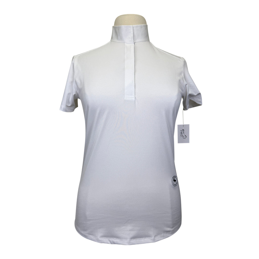Essex Classics Talent Yarn Short Sleeve Show Shirt in White/Queen Bee