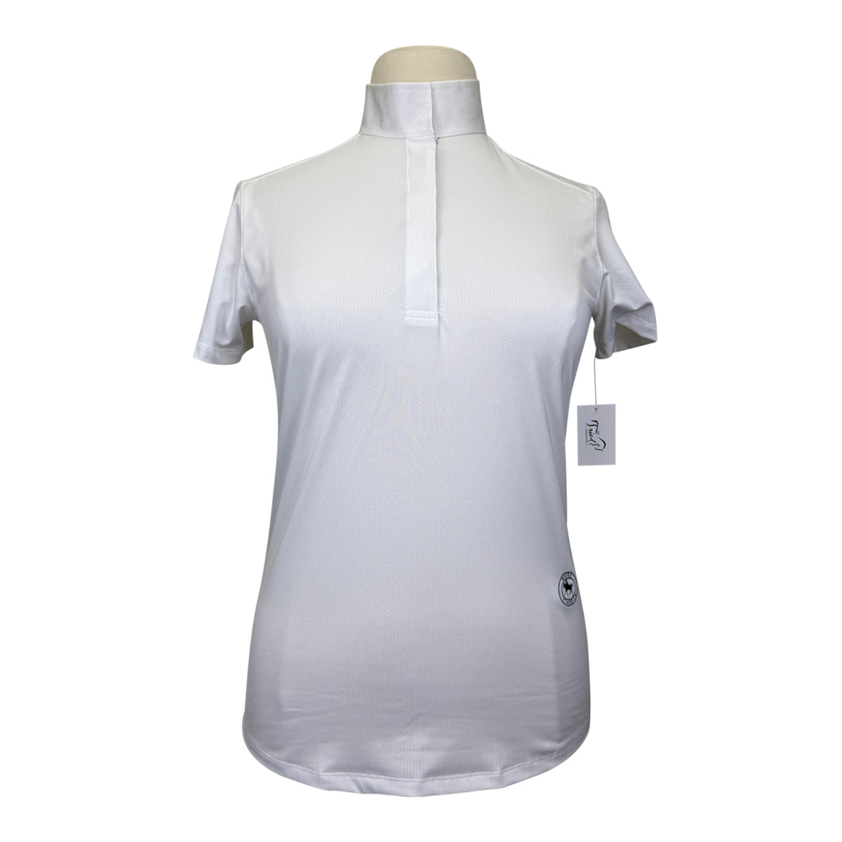 Essex Classics Talent Yarn Short Sleeve Show Shirt in White/Queen Bee
