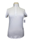 Essex Classics Talent Yarn Short Sleeve Show Shirt in White/Queen Bee