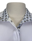 Essex Classics Talent Yarn Short Sleeve Show Shirt in White/Queen Bee
