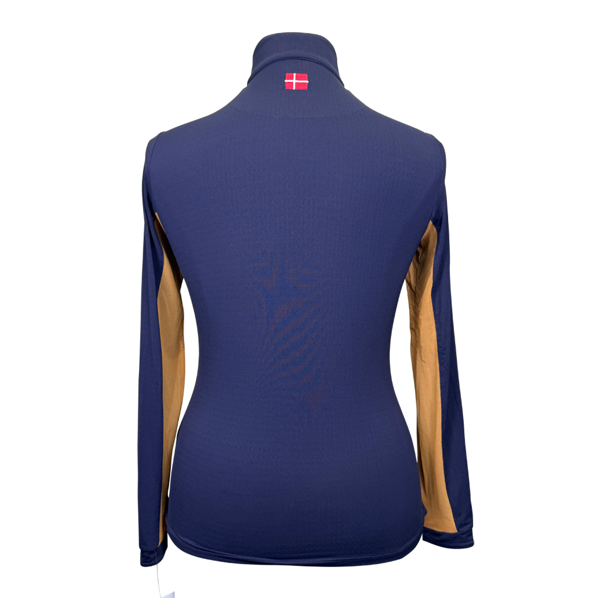 Kastel Long Sleeve 1/4 Zip in Navy/Orange