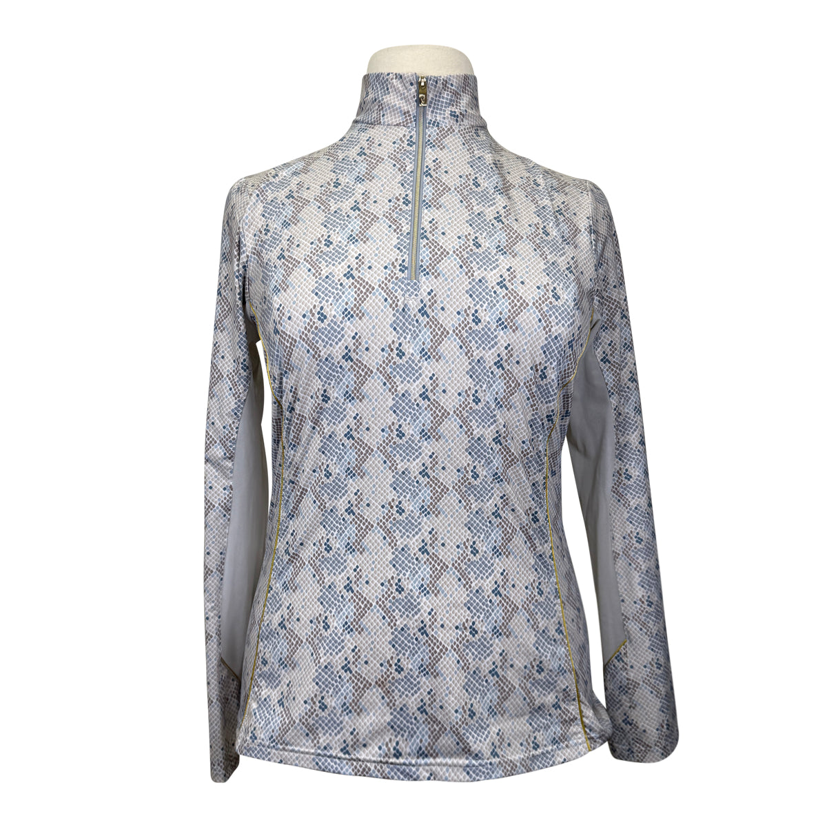Arista Equestrian 'Brio-Tek' 1/4 Zip Shirt in Winter Snakeskin