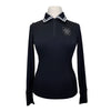 Asmar Equestrian 'Flora' Longsleeve Polo in Black