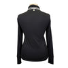 Asmar Equestrian 'Flora' Longsleeve Polo in Black