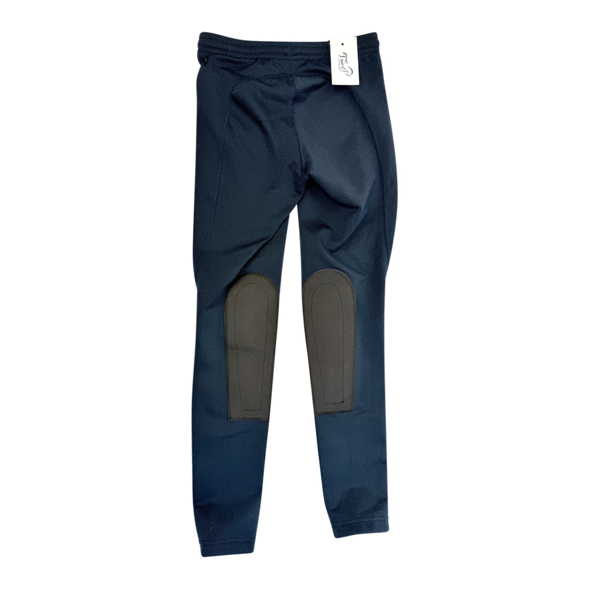 Kerrits Kids Fleece Lite II Knee Patch Tights in Admiral Herringbone