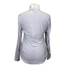 Asmar Equestrian Mesh Long Sleeve Show Shirt in Grey/White