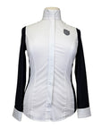 Asmar Equestrian Mesh Long Sleeve Show Shirt in Black &amp; White Stripes