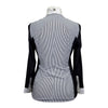 Asmar Equestrian Mesh Long Sleeve Show Shirt in Black &amp; White Stripes