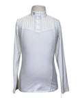 Equestro Long Sleeve Show Shirt in White