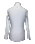 Equestro Long Sleeve Show Shirt in White