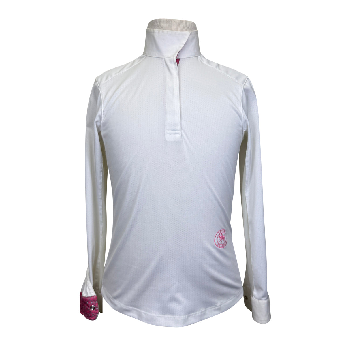 Essex Classic Talent Yarn Show Shirt in White/Pink Bits
