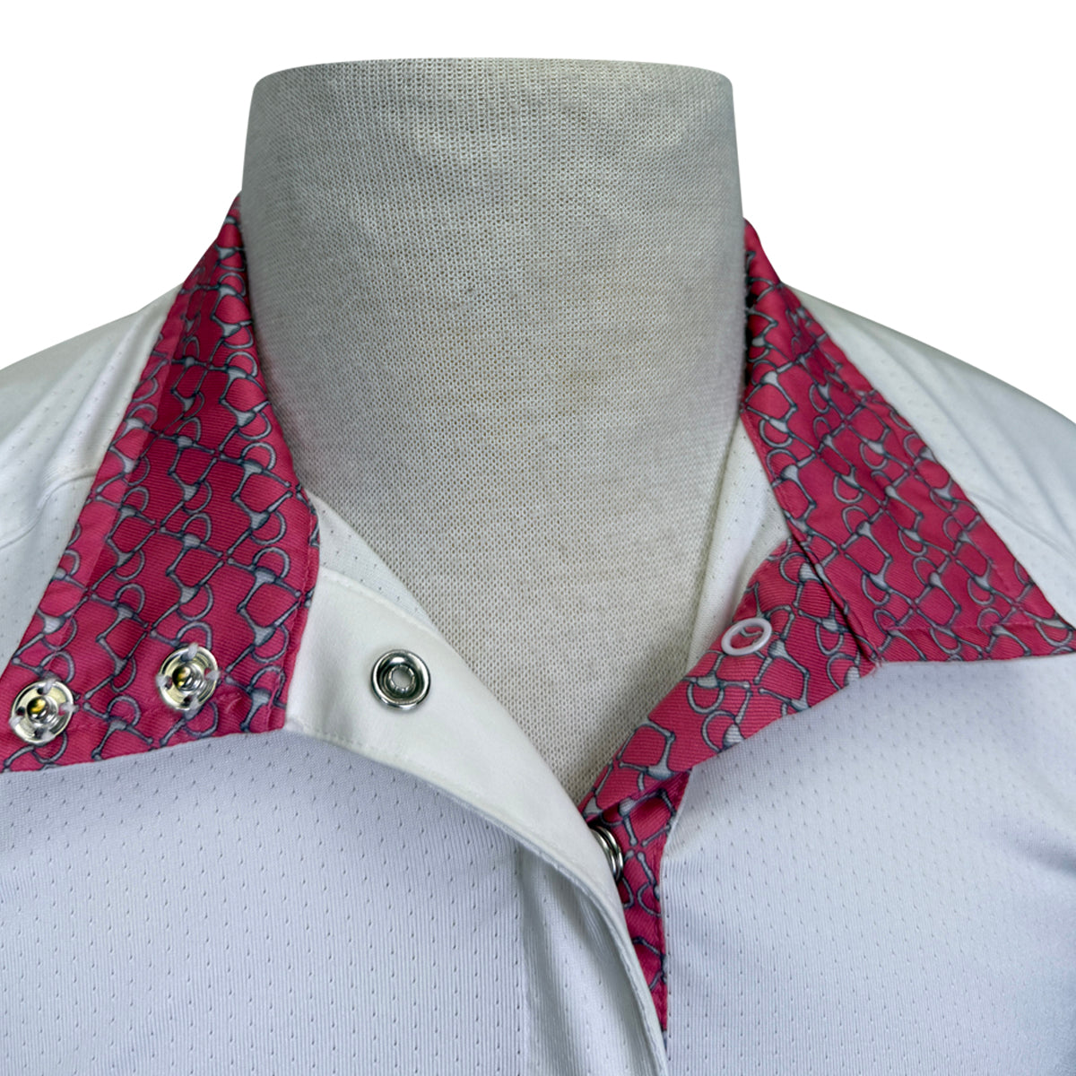 Essex Classic Talent Yarn Show Shirt in White/Pink Bits