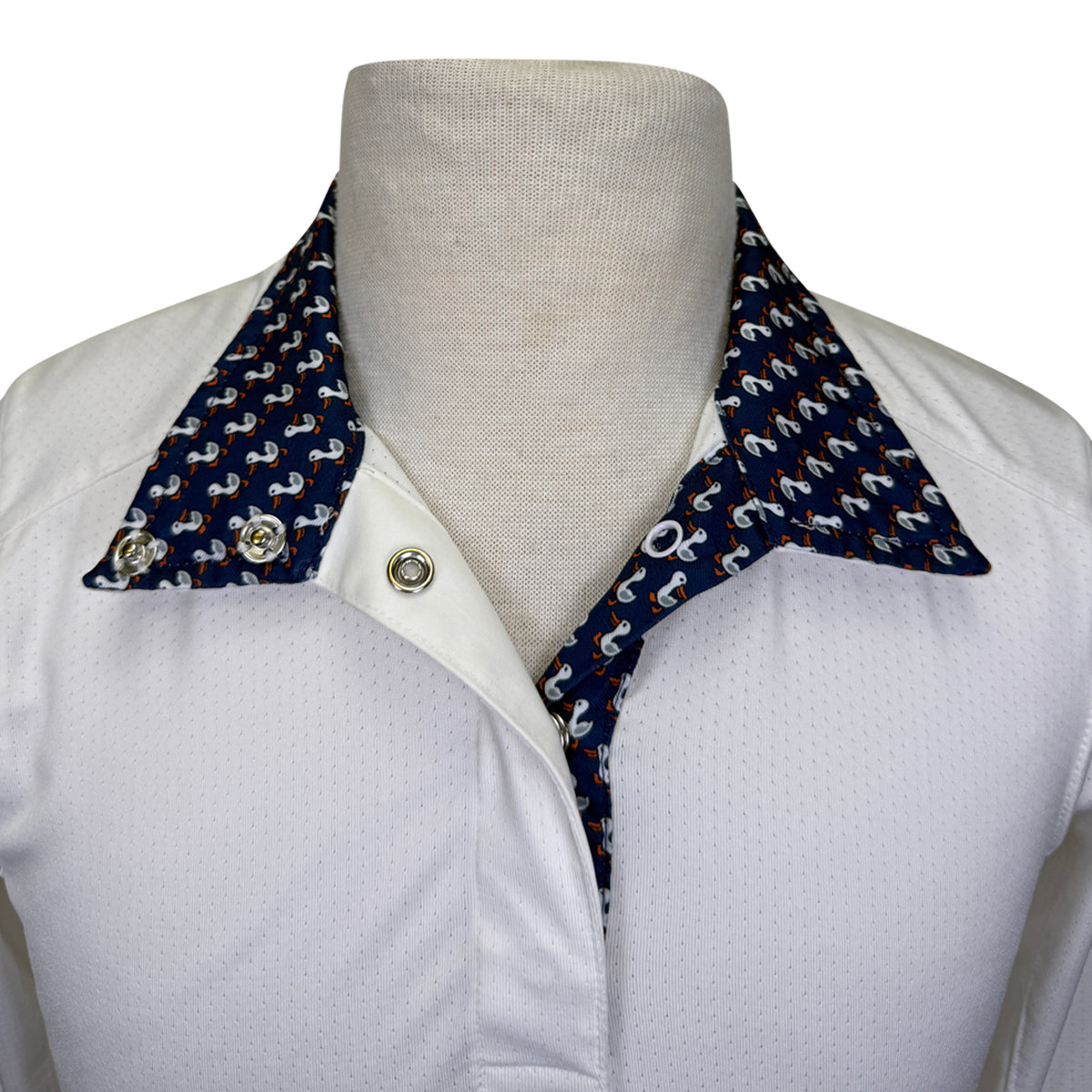 Essex Classic Talent Yarn Show Shirt in White/Ducks