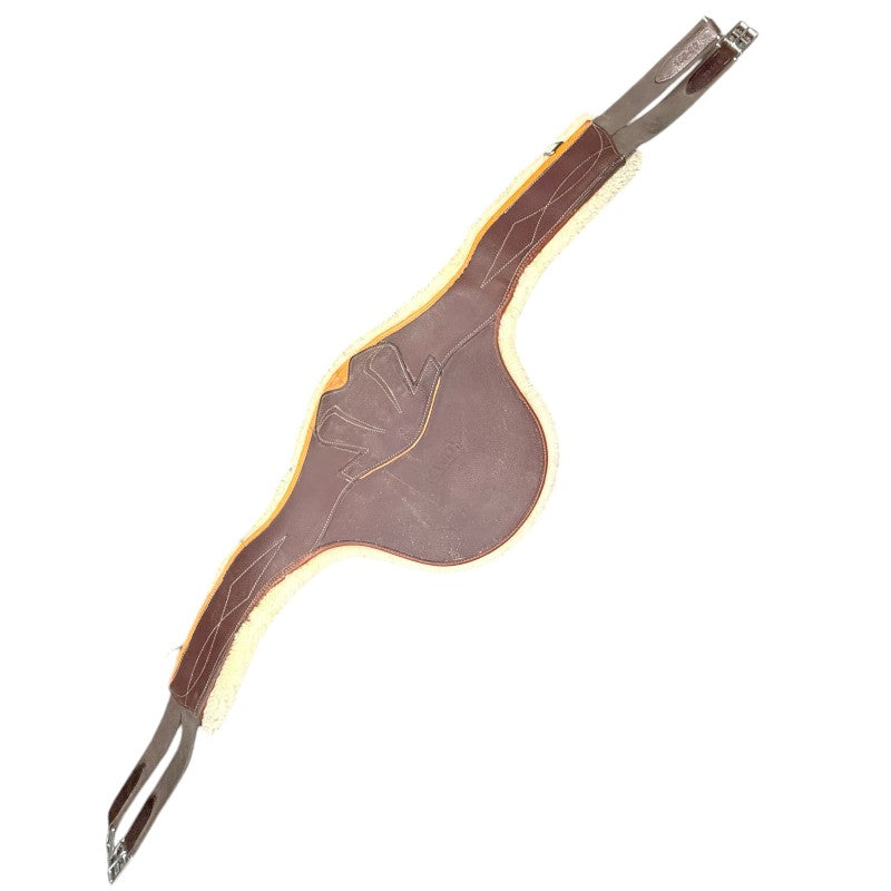 CWD Belly Guard with Removable Sheepskin Lining in Brown/Orange Piping