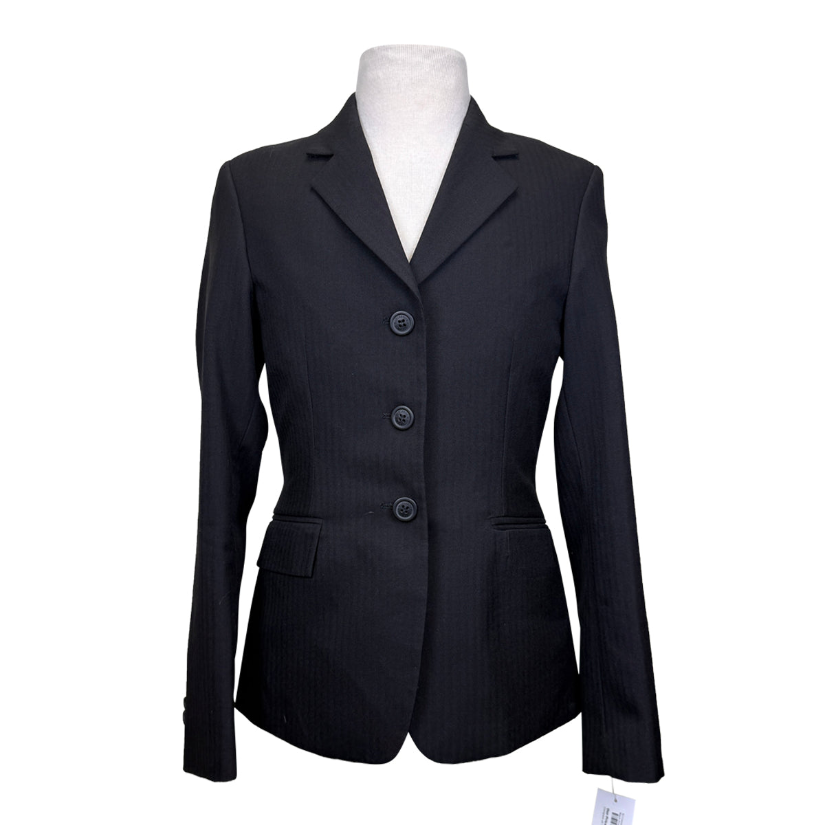 RJ Classics Washable Show Jacket in Black Pinstripe