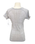FitEq Short Sleeve Seamless Schooling Top in Heather Grey
