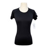 FitEq Short Sleeve Seamless Schooling Top in Black