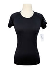 FitEq Short Sleeve Seamless Schooling Top in Black