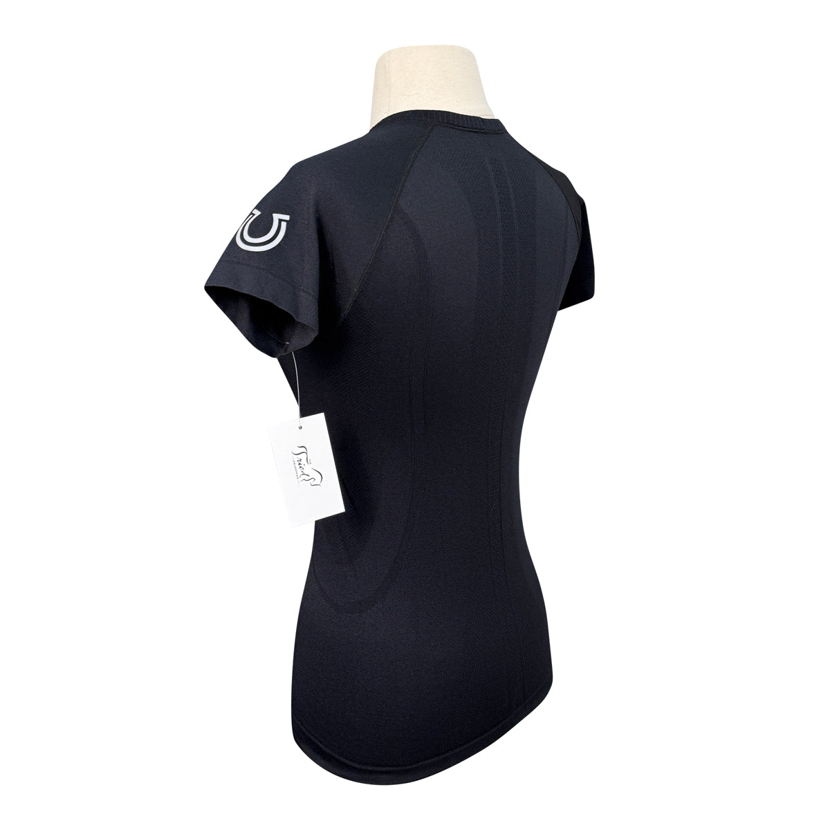 FitEq Short Sleeve Seamless Schooling Top in Black