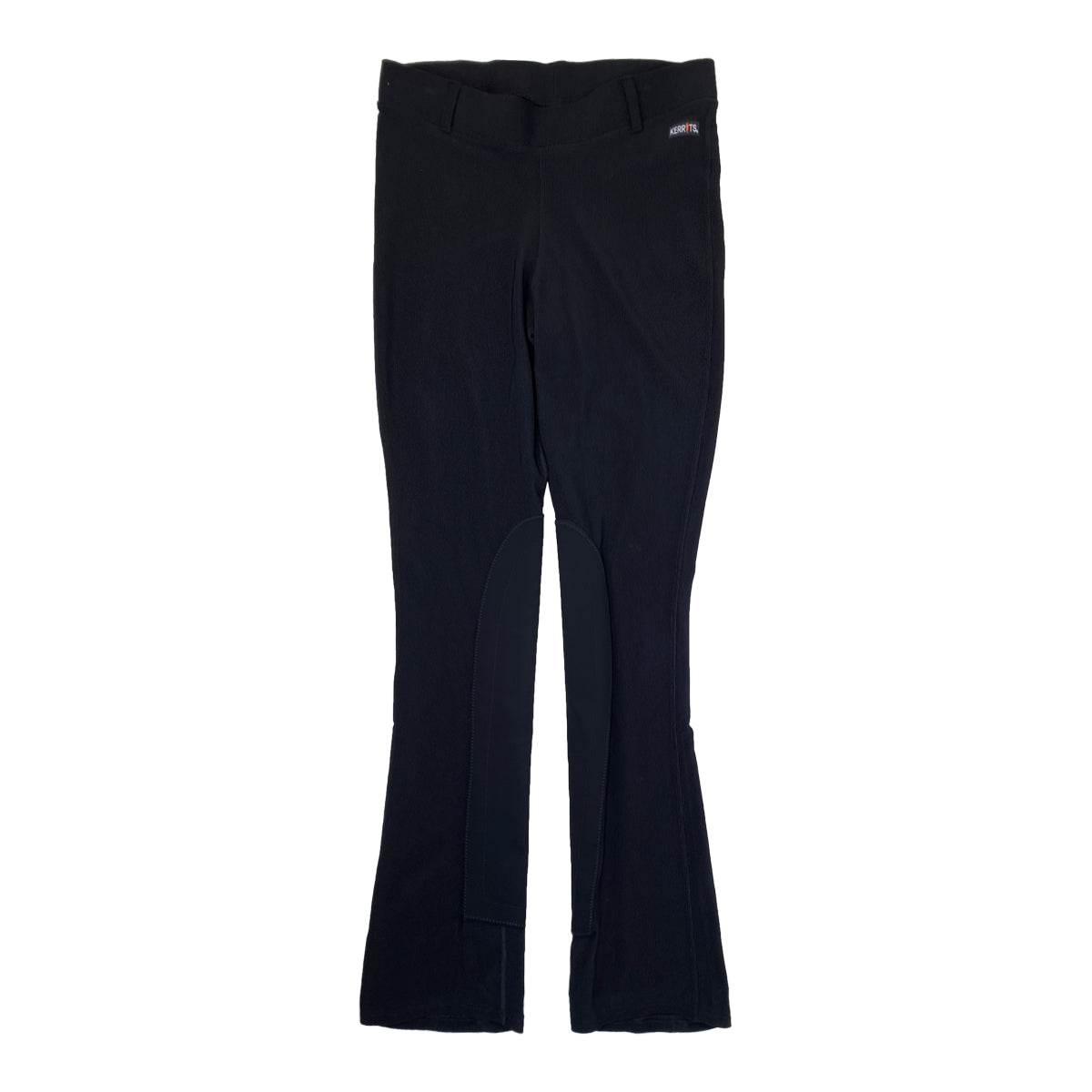 Front of Kerrits Microcord Bootcut Tights in Black - Women's Large