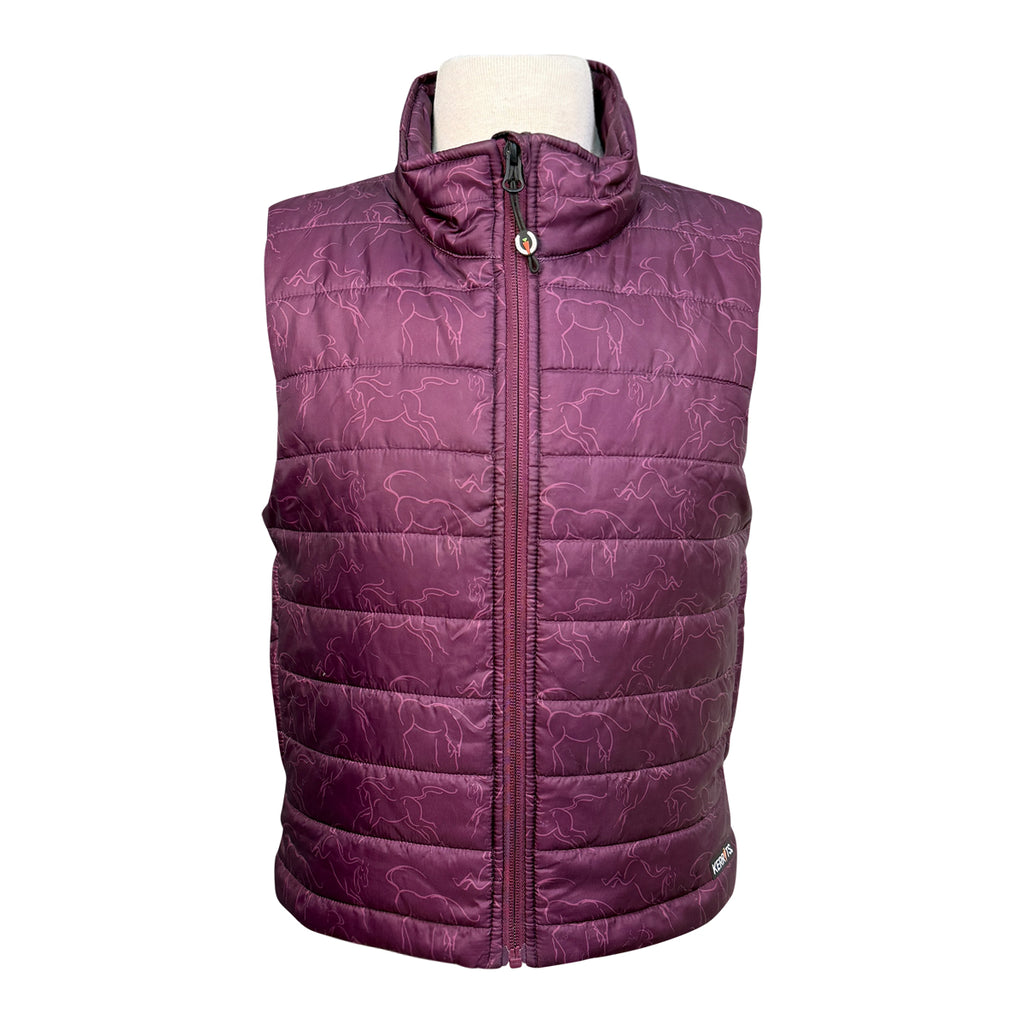Kerrits Quilted Vest in Purple Ponies