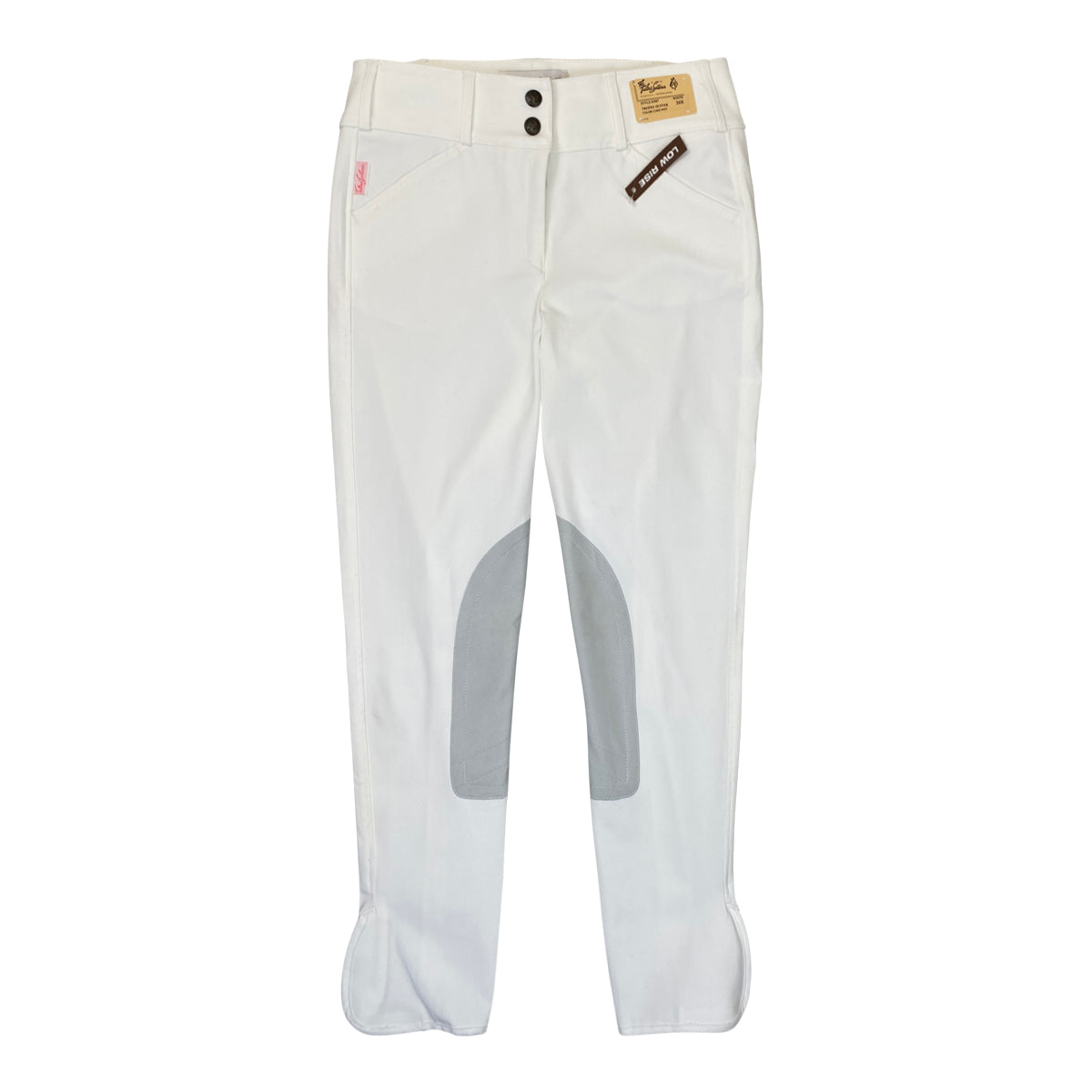 Front of Tailored Sportsman 'Trophy Hunter' Breeches in White - Women's 26L