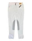 Front of Tailored Sportsman 'Trophy Hunter' Breeches in White - Women's 26L