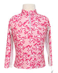 Belle & Bow Equestrian Kids Long Sleeve Sun Shirt in Pink Ponies