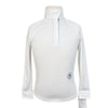 Essex Classics Talent Yarn Kids Long Sleeve Show Shirt in White w/Flags & Stars