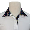 Essex Classics Talent Yarn Kids Long Sleeve Show Shirt in White w/Flags & Stars