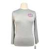 TKEQ 'Crest' Sustainable Long Sleeve Shirt in Silver/Purple
