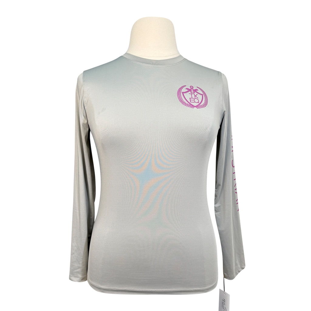 TKEQ 'Crest' Sustainable Long Sleeve Shirt in Silver/Purple