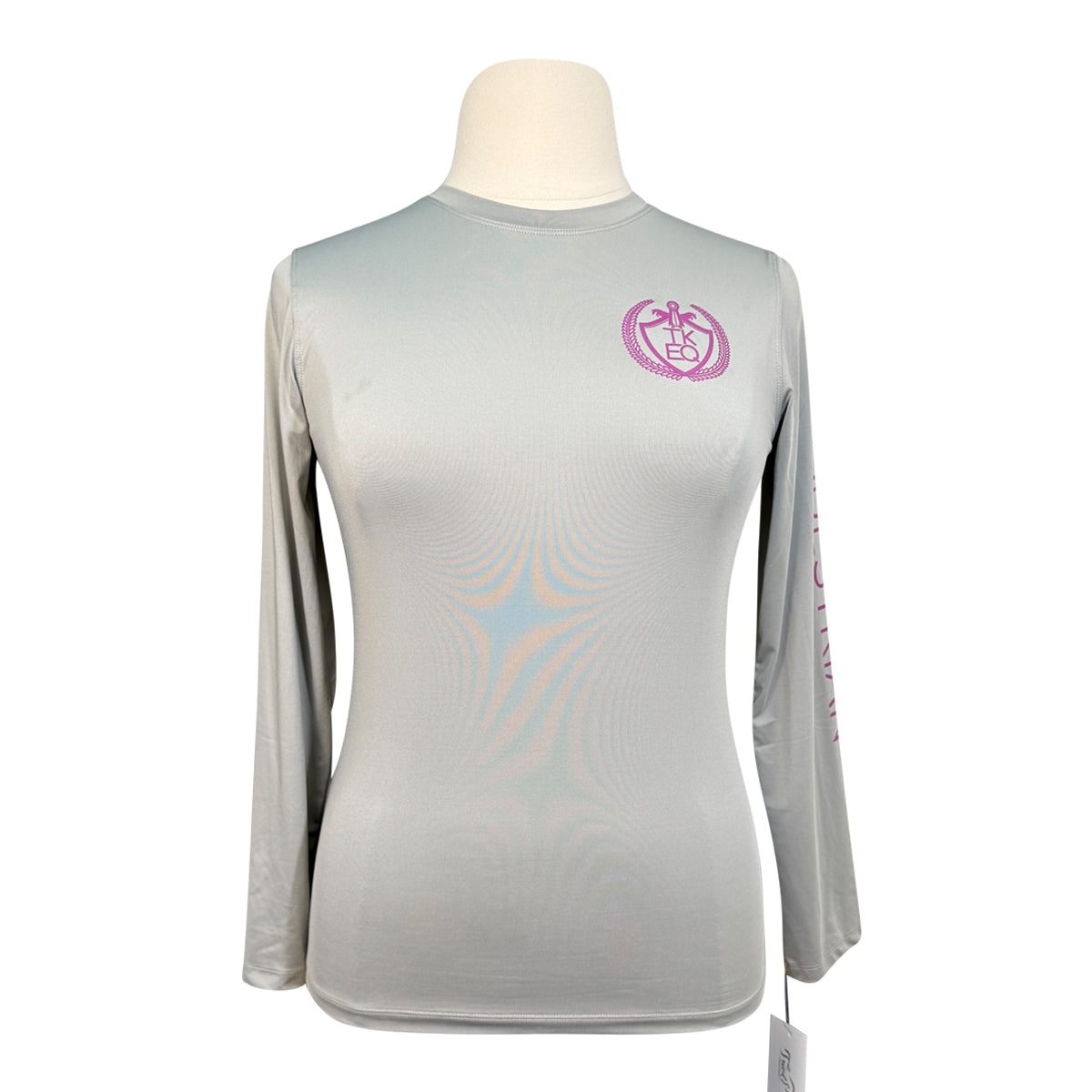 TKEQ 'Crest' Sustainable Long Sleeve Shirt in Silver/Purple