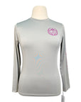 TKEQ 'Crest' Sustainable Long Sleeve Shirt in Silver/Purple