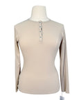 Callidae Long Sleeve Tech Crewneck Shirt in Tan