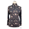 Kastel Long Sleeve 1/4 Zip Shirt in Dark Grey/Floral