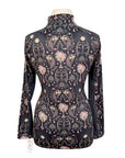 Kastel Long Sleeve 1/4 Zip Shirt in Dark Grey/Floral