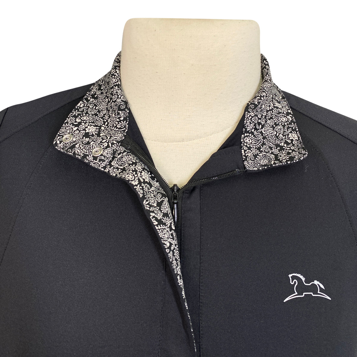 R.J. Classics 'Maddie' Show Shirt in Black w/ Floral Pattern